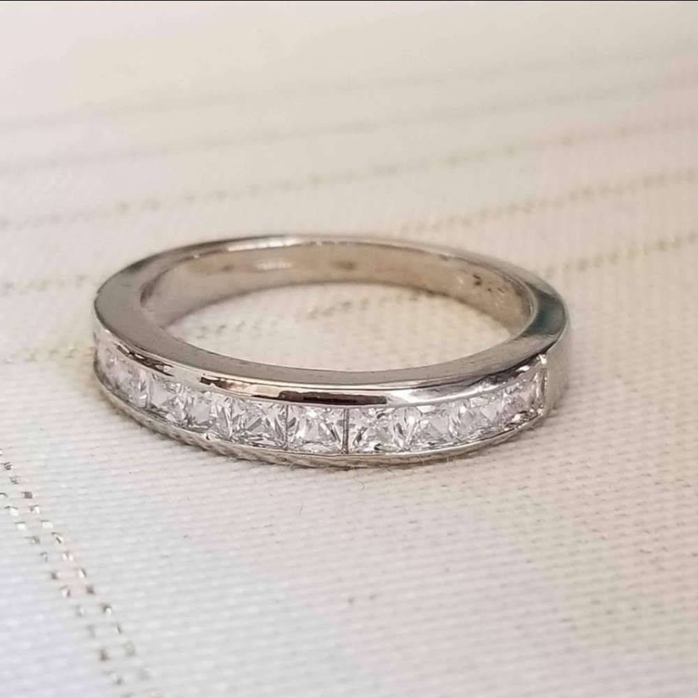 New 925 Silver Diamond Band Ring for Women
